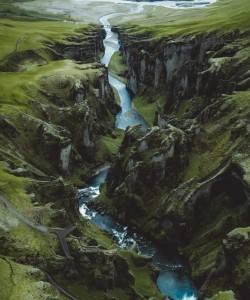 A river flowing through the mountain